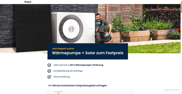 Security scan screenshot of https://angebot.enpal.de