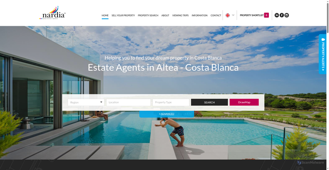 Security scan screenshot of https://www.nardia.es