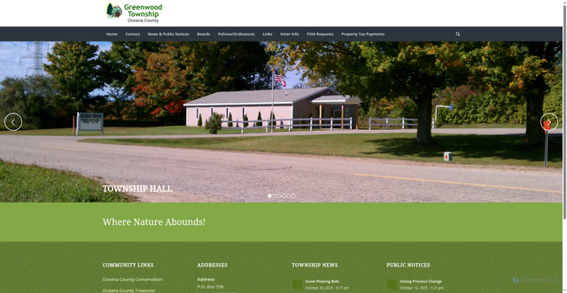 Security scan screenshot of https://greenwoodoceanami.gov/