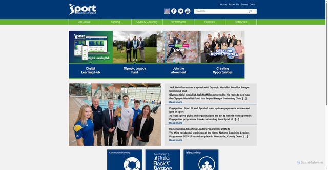 Security scan screenshot of http://www.sportni.net/