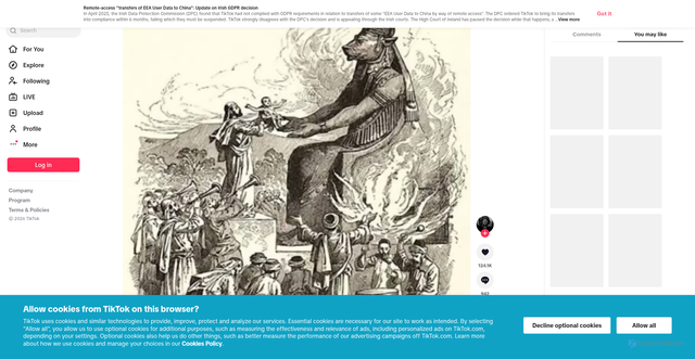 Security scan screenshot of https://vt.tiktok.com/ZS9c687pa/