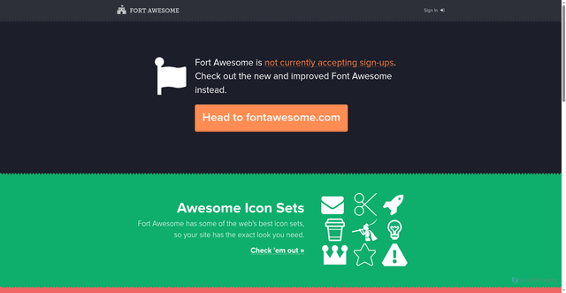 Security scan screenshot of https://fonticons.com/
