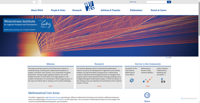 Security scan screenshot of http://www.wias-berlin.de