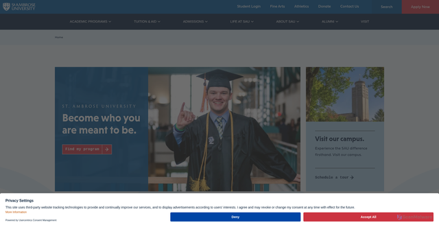 Security scan screenshot of https://sau.edu