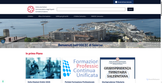 Security scan screenshot of https://salerno.commercialisti.it/