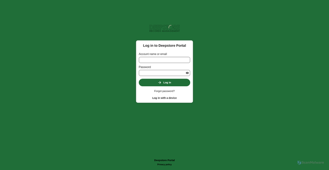 Security scan screenshot of https://portal.deepstoreonline.co.uk/nextcloud//