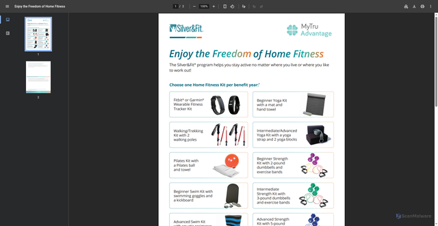 Security scan screenshot of https://www.mytruadvantage.com/Silver-and-Fit-Home-2024