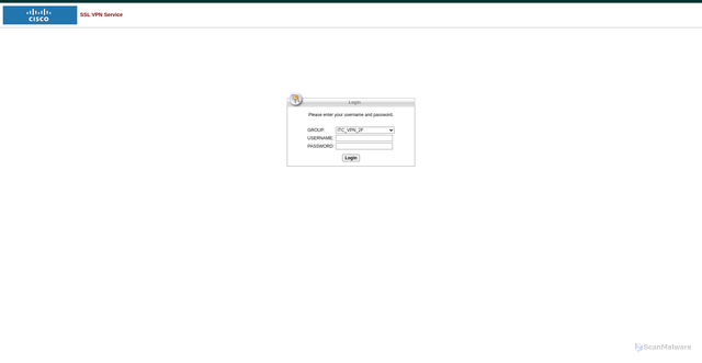 Security scan screenshot of https://vpn.itctransco.com