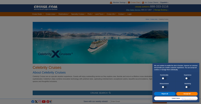 Security scan screenshot of https://www.cruise.com/cruise-lines/celebrity-cruises/