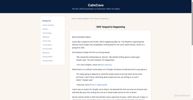Security scan screenshot of https://moviezoo-gsdbfh.pages.dev/300-sequel-is-happening/22525001