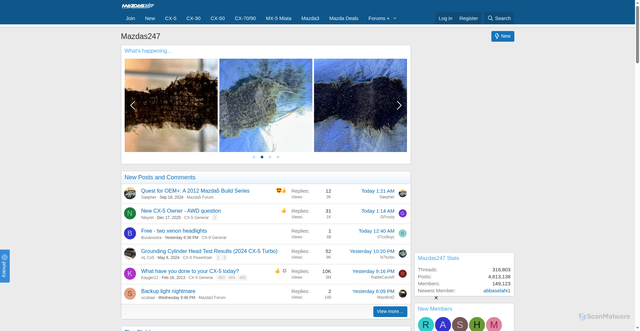 Security scan screenshot of https://mazdas247.com