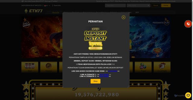 Security scan screenshot of http://eth77room-site.pages.dev/