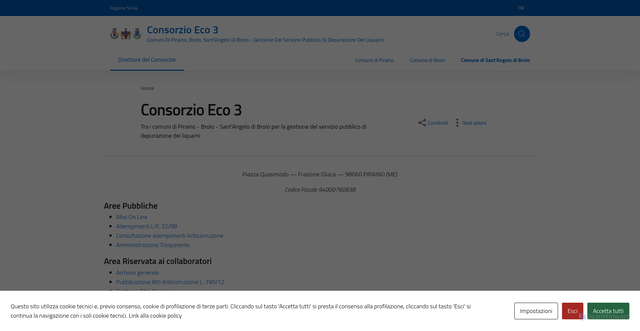 Security scan screenshot of https://consorzioeco3.it/