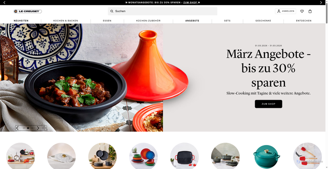 Security scan screenshot of https://lecreuset.com