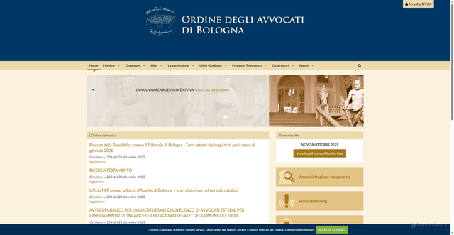 Security scan screenshot of https://www.ordineavvocatibologna.net/