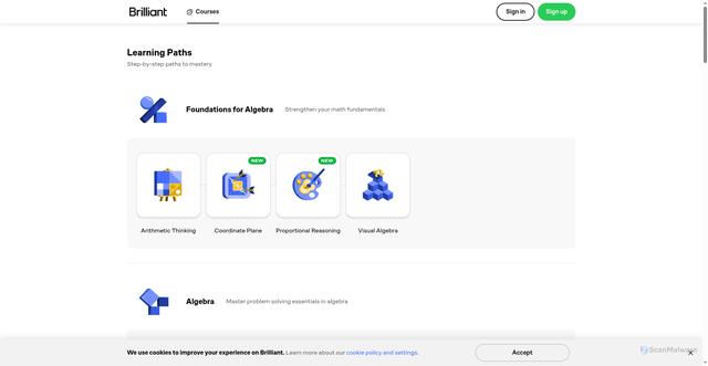 Security scan screenshot of https://brilliant.org/courses/?auto_login_key=2aXskogFiIE17RFCjzURfu5FbTs5XAuQ&utm_medium=email&utm_source=brilliant&utm_content=%F0%9F%A4%94+%7BName%7D%2C+can+you+solve+these%3F&utm_campaign=resurrection_2025_12