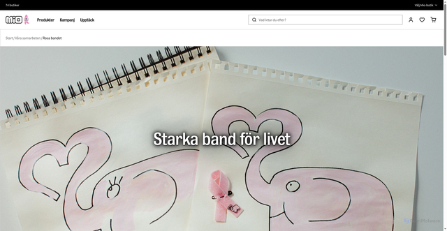 Security scan screenshot of https://www.mio.se/om-mio/samarbeten/rosa-bandet?utm_source=miomedlem_nb_avslut_slprodrec&utm_medium=email&utm_campaign=20260915_h%C3%B6stmys&eclub=OaKoZVxOuD%2FGKW9eSIIs%2FMLv4vBwHilmcEjWPsuK%2BJs%3Dga4PTJ3mvmrmiZNyDrbLte4OntbMxMz01Knh4DsnRJkye%2FAnlJuY2wVb6yXfjAz0vamq0lKFyryFGU3dULz231yOYmU64gMHUu6Tw%2BcamAL4QFOLwQafvXhbMqV0LgOM4NDEWfu00JkxJ3QWRtnXNVju9nURpuXQAokV%2Fi0%2B2GmuhKmP2TGaFI%2BjDOnArkdXLLKVnQQH1rEOUvlzfWPP8Q%3D%3D
