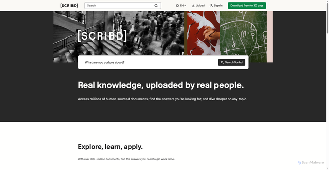 Security scan screenshot of https://ru.scribd.com