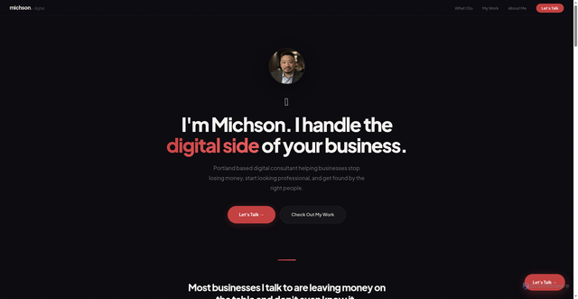 Security scan screenshot of http://michson-digital.pages.dev/