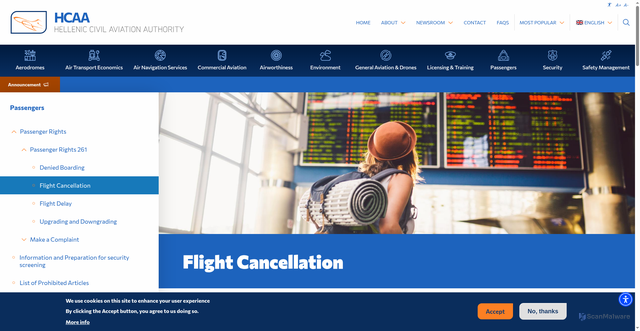 Security scan screenshot of https://hcaa.gov.gr/en/akyrosi-ptisis