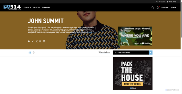 Security scan screenshot of https://do314.com/artists/john-summit