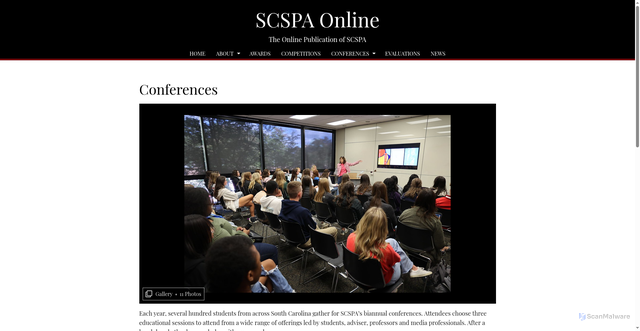 Security scan screenshot of https://scspaonline.org/conferences/
