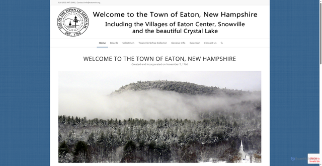 Security scan screenshot of https://www.eatonnh.gov/