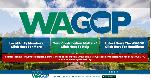 Security scan screenshot of https://wagop.org/