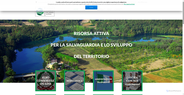 Security scan screenshot of https://www.sannioalifano.it/