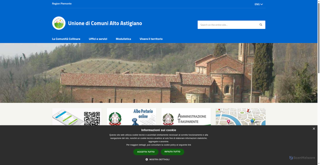 Security scan screenshot of https://www.altoastigiano.it/it