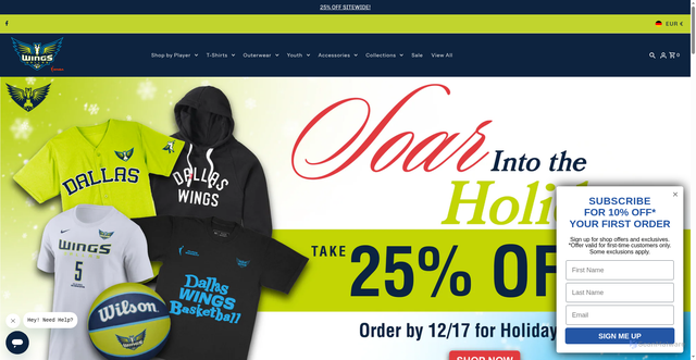 Security scan screenshot of https://www.shopdallaswings.com/?srsltid=AfmBOopQ83iv7qru2ua4dh_XN2146TiDWlKXT3kFDWgoMSU1HhuX56En