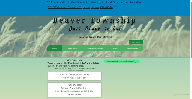 Security scan screenshot of https://www.beavertwp-oh.gov/