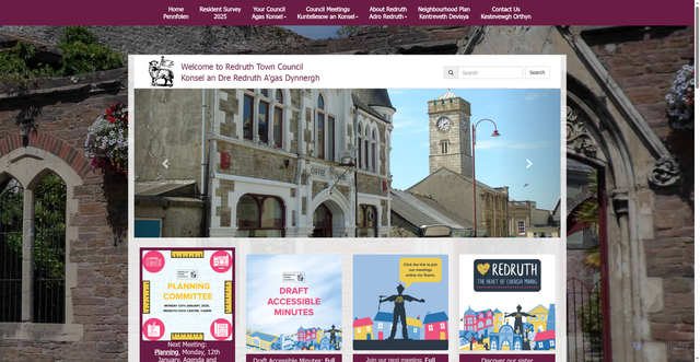 Security scan screenshot of http://www.redruth-tc.gov.uk/Home_Page_3274.aspx