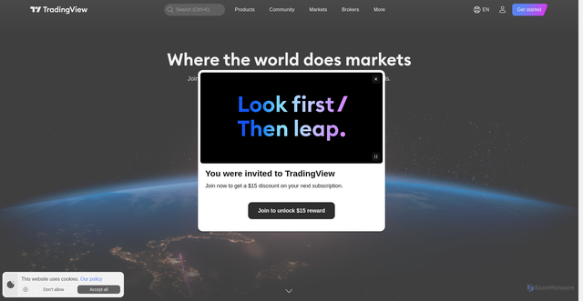 Security scan screenshot of https://tradingview.se