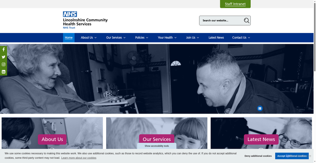 Security scan screenshot of https://www.lincolnshirecommunityhealthservices.nhs.uk/