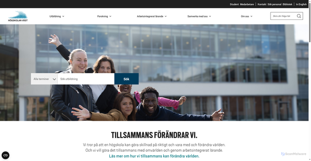 Security scan screenshot of https://www.hv.se/