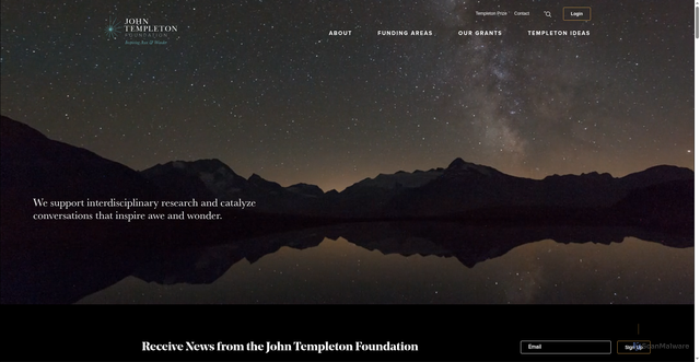 Security scan screenshot of https://www.templeton.org/?utm_source=Receive+News+from+the+John+Templeton+Foundation&utm_campaign=aa3e8562fd-EMAIL_CAMPAIGN_2026_templetonideas_20260204&utm_medium=email&utm_term=0_-42837b4b08-97355777