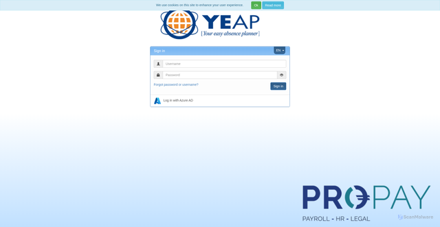 Security scan screenshot of https://prismaonline.propay.be