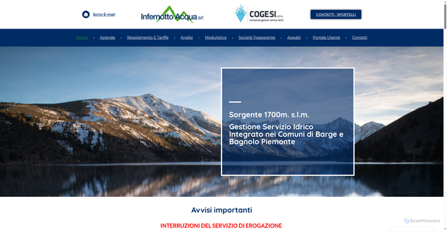 Security scan screenshot of https://infernottoacqua.it/