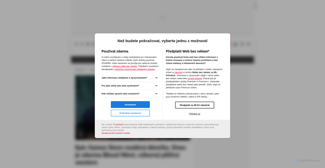 Security scan screenshot of https://doupe.zive.cz/epic-games-store-hra-zdarma-blood-west