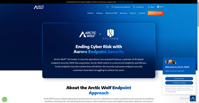 Security scan screenshot of https://cement.cylance.com