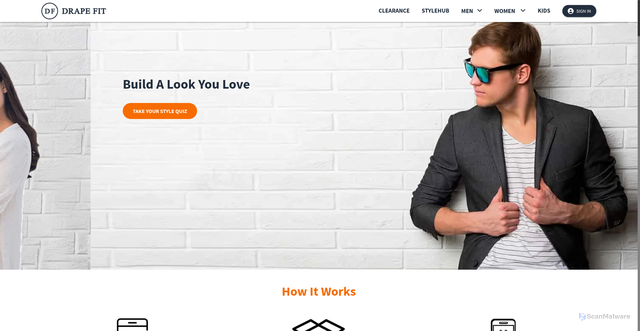Security scan screenshot of https://drapefit.com