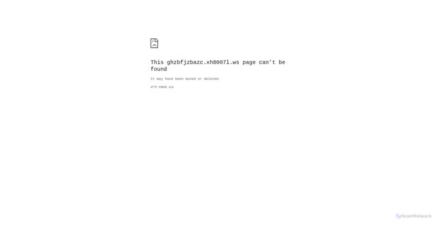 Security scan screenshot of https://ghzbfjzbazc.xh8007l.ws