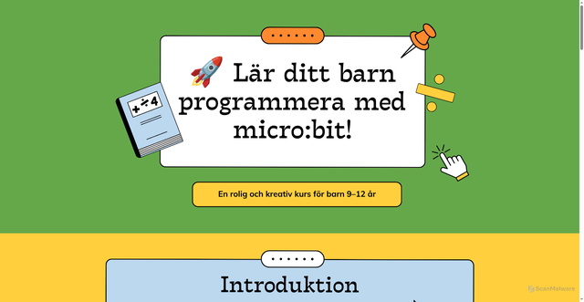 Security scan screenshot of https://microbitkurs.se