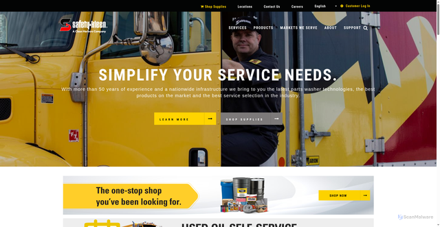 Security scan screenshot of https://safety-kleen.com