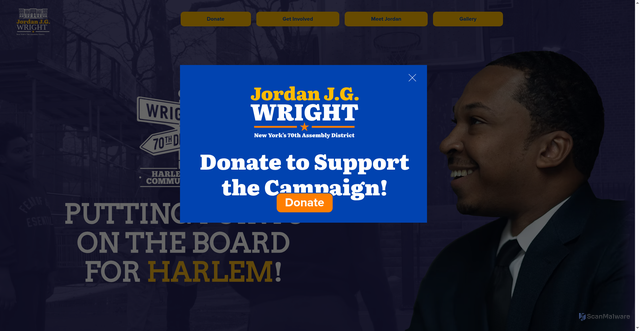 Security scan screenshot of https://www.wright4harlem.com/