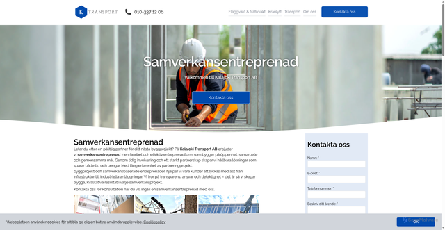 Security scan screenshot of https://samverkansentreprenad.se