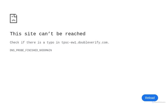 Security scan screenshot of https://tpsc-ew1.doubleverify.com/