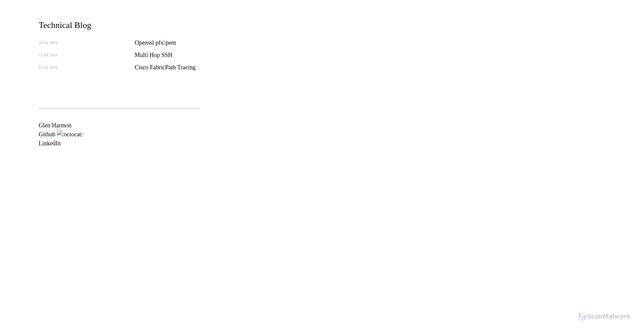 Security scan screenshot of https://heyglen.github.io