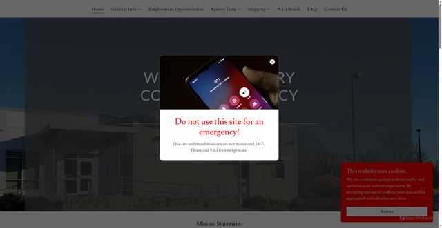Security scan screenshot of https://barrycountye911.gov/